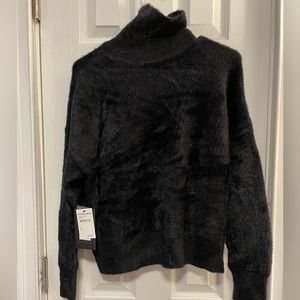 NWT Black Devotion by Cyrus Fuzzy Cowl Neck Sweater (Size Medium)